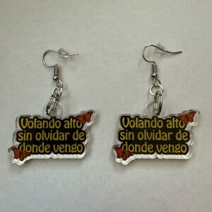 Volando alto sin olvidar de donde vengo earrings            SKU2345